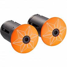 Заглушки в руль Supacaz BP-02 Star Plugs Anodized (neon orange)
